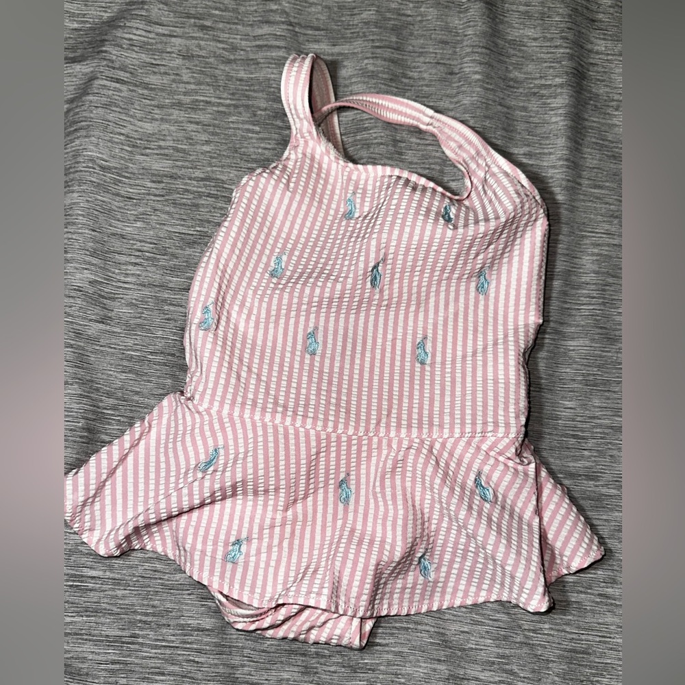 Ralph Lauren Pink and White Striped Top